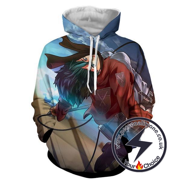 Attack On Titan - Eren Yeager 3D - Attack On Titan Hoodies